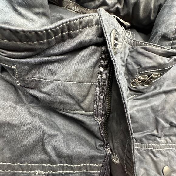 Kuhl Kollusion Jacket Carbon Gray Men Large Wax Coated Wind Water Resistant Hood - Picture 7 of 16